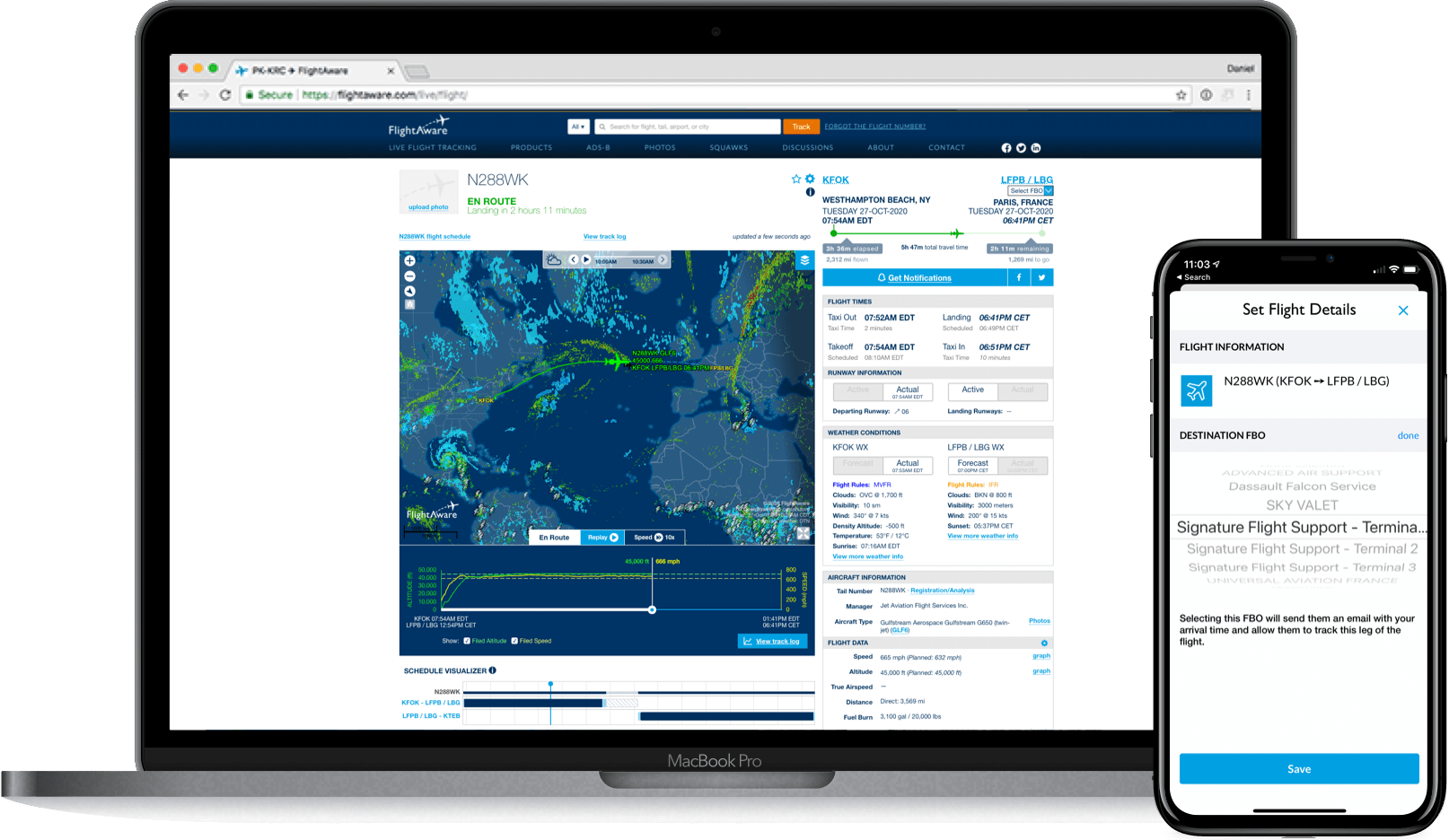 Live Flight Tracking Website and Mobile App